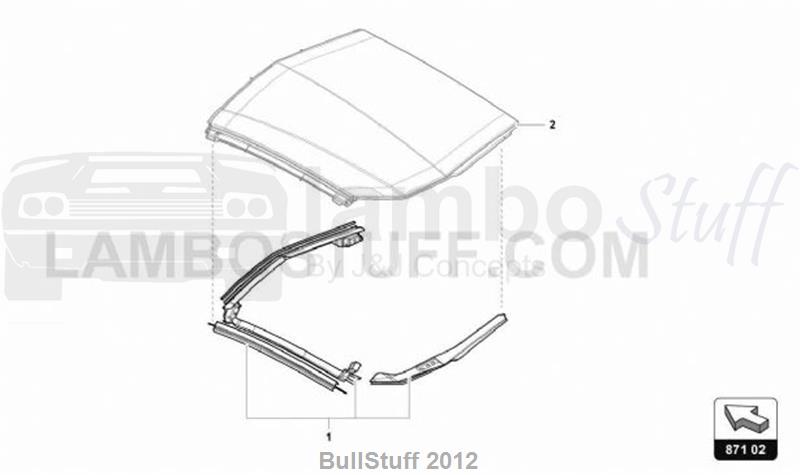 2016 Lamborghini AVENTADOR SV LP750-4 ROADSTER JAPAN GASKET SET FOR ROOF RACK (871.02.00)